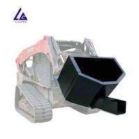 Bac de coulage de béton avec chute de déchargement hydraulique pour excavatrice et mini-chargeuse CE 1000 litres pour projets de fondations de colonnes