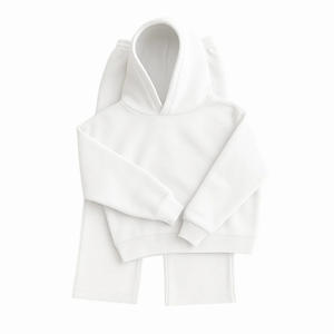 Conjunto de Dos Piezas con Capucha y Sudadera Holgada de Otoño-Invierno, Estilo Europeo Americano, con Logotipo Personalizado, Mezcla de Poliéster <span class=keywords><strong>S</strong></span>ólido para Hombre - Product Image 1