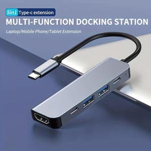 Base de Conexión USB 3.0 <span class=keywords><strong>5</strong></span> en 1 con Aleación de Aluminio, Transferencia de Datos de Alta Velocidad, Soporte para Tarjetas SD, Compatible con Laptops, 4K - Product Image 5