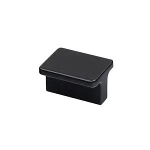 Grosir Hitam Square Knob Kabinet Modern Laci Kabinet Knob Laci untuk Dapur