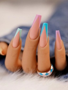 Ongles de ballet longs européens <span class=keywords><strong>et</strong></span> américains patchs de <span class=keywords><strong>manucure</strong></span> française ongles portables ongles amovibles à presser en plastique couverture complète - Product Image 4