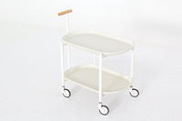 Table d'appoint style nordique avec chariot lune - Étagère de rangement créative pour salon et cuisine