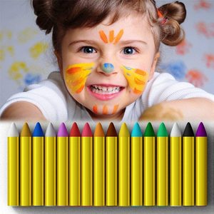 Bâton de crayon de peinture de visage <span class=keywords><strong>arc</strong></span>-<span class=keywords><strong>en</strong></span>-<span class=keywords><strong>ciel</strong></span> non toxique sûr pour le maquillage d'Halloween - Product Image 1