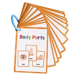 Materiales Didácticos para Principiantes en Lectura, Vocabulario para Autismo, Palabras de Alta Frecuencia, Partes del Cuerpo, Tarjetas de Aprendizaje - Product Image 1