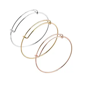 Tốt Nhất Người Bán DIY Tùy Chỉnh Giá Rẻ Đơn Giản Bangle Đồ Trang Sức Mỹ Có Thể Điều Chỉnh Thép Không Gỉ 60Mm Bangles Acc Jewel