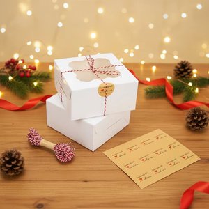 Wholesale Biodegradable Greaseproof <strong>Paper</strong> Foldable Cake <strong>Gift</strong> <strong>Boxes</strong> with Customized Shape Four-Color Printing Ribbon Accessories - Product Image 4