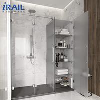 Porte de douche coulissante sans cadre de luxe, verre de sécurité trempé, solution moderne pour salle de bain durable et facile à nettoyer