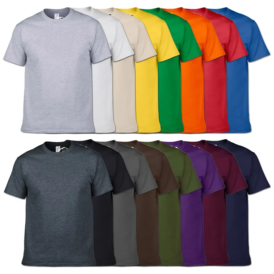 पुरुषों थोक पदोन्नति सस्ते कस्टम टी शर्ट मुद्रण OEM advertistin सादे काला टी शर्ट