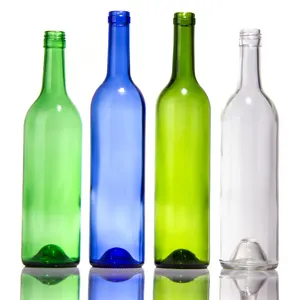 Best Quality 500ml 750ml Wine Glass Bottle Red Wine Bottle With Cork Lid