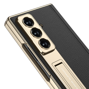 เคสโทรศัพท์แบบพับได้สำหรับ ZFold7/8 Ultra ป้องกันหน้าจอ ฝาปิดแม่เหล็ก หนังเรียบ ป้องกันการตกกระแทกได้อย่างเต็มที่ - Product Image 3