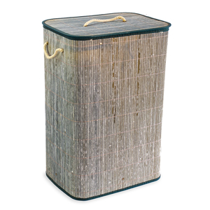 Lớn thân thiện với môi tre tự nhiên giặt giỏ với nắp và xử lý tự nhiên và sản phẩm bền cho hàng ngày của bạn nhu cầu giặt - Product Image 3