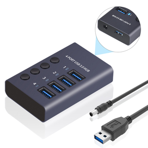 适用于笔记本电脑附件扩展器的EONLINE3D <span class=keywords><strong>USB</strong></span> 3.0集线器4/7/10端口多<span class=keywords><strong>USB</strong></span>分离器开关类型OTG适配器 - Product Image 1
