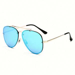 Lunettes de soleil œil de chat surdimensionnées vintage pour femmes, dégradées, protection UV400, monture métallique, style pilote, pour hommes, collection 2022 - Product Image 4
