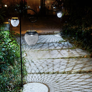 복숭아 모양 태양광 정원 나무 조명 800mAh 충전식 배터리 1700K 6000K 블랙 화이트 - Product Image 4