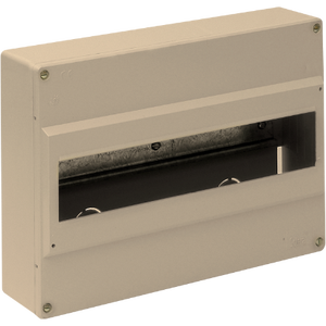 Scatola per meccanismi di superficie per 14 elementi, colore avorio, ideale per installazioni elettriche e organizzazione - Product Image 1