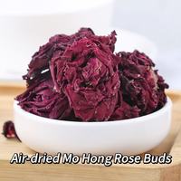 Bourgeons de rose Mo Hong séchés à l'air, roses rouges foncées comestibles de qualité alimentaire, fleurs parfumées naturelles, vente en gros en vrac pour tisanes