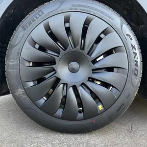 Lot de 4 capuchons de moyeu gris pistolet couvercle de jante protecteur d'<span class=keywords><strong>enjoliveur</strong></span> 19 pouces <span class=keywords><strong>Aero</strong></span> Turbine enjoliveurs de roue pour modèle <span class=keywords><strong>Tesla</strong></span> - Product Image 1