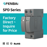 Dispositif de protection contre les surtensions FENBAI AC/DC SPD 500V/1000V 2P/3P 20KA/40KA Montage sur rail DIN pour systèmes solaires photovoltaïques
