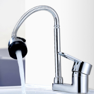 Robinet <span class=keywords><strong>mitigeur</strong></span> monocommande chaud/froid pour lavabo de salle de bain, en alliage de zinc, à poser sur comptoir, avec cartouche céramique - Product Image 3