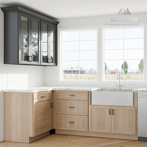Hot Selling White Oak Cabinets Shaker | USA Warehouse Modular <b>Kitchen</b> Cabinets Full Set | Ready-To-Assemble Oak Cabinet <b>Kitchen</b> - Product Image 1