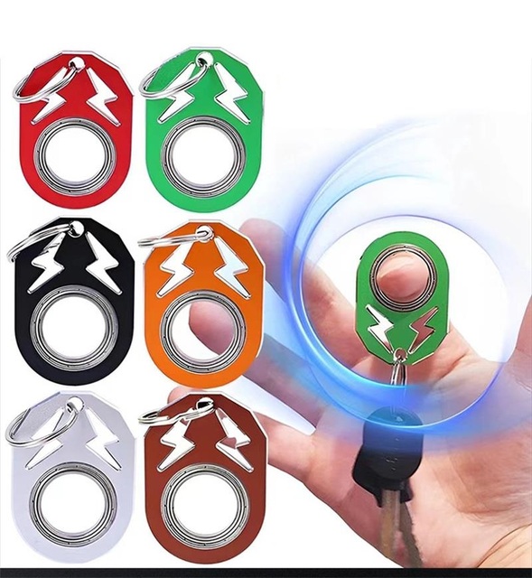 DIY LED Anime Chain Decompression Cool Kids Toys Multiple Colors Party Gift Spinner Lightning Logo Key Gift