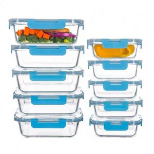 Recipiente de Vidrio de Borosilicato de Alta Calidad para Almacenamiento de Alimentos con Tapa Superior, para Loncheras y Regreso a Clases, para Uso en la Cocina - Product Image 5