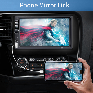 Phổ cảm ứng đầy đủ 7inch màn hình 2 Din Xe MP5 Máy nghe nhạc đa phương tiện truyền thông Stereo FM Đài phát thanh Video Player USB/TF AUX trong camera phía sau - Product Image 4