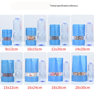 Packaging Custom Resealable Food Stand Pouch Frosted Matte Finish Colorful Aluminum Foil Zipper Top Open Window for Chewing Gum - Product Image 3