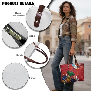 <strong>Pink</strong> Haitian Pattern Vegan Leather <strong>Purse</strong> for Women with Top Handle Pacific Islander Handbags, Beach and Travel Tote Hobo Bags - Product Image 5