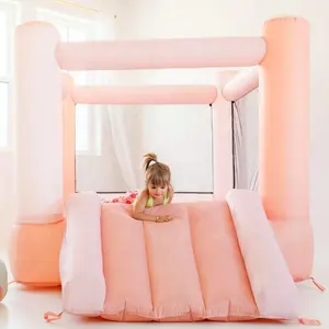 Лидер продаж, пастельный розовый надувной мини-батут, надувной батут для детей, для игры дома