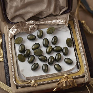 Obsidienne en or naturel de haute qualité décoration faite à la main coupe ovale pierre précieuse polie en vrac - Product Image 1