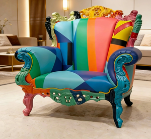 Poltrona Singola in Tessuto Stile Italiano Moderno per Soggiorno, Camera da Letto, <span class=keywords><strong>Ufficio</strong></span>, Sala d'<span class=keywords><strong>Attesa</strong></span>, Comoda Poltrona Imbottita - Product Image 2