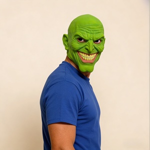 Maschera in Latex Realistica da Goblin Verde, Costume da Mostro Spaventoso, Travestimento Completo con Rughe Dettagliate e Sorriso, per Feste di Halloween, Divertente e Stravagante - Product Image 4