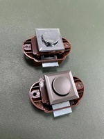 TYTXRV Mini Verrou à Bouton Poussoir pour Tiroir et Armoire, Loquet de Porte à Bouton Poussoir pour Camping-car et Caravane, 10 pièces/boîte
