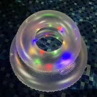 Bouée de natation gonflable en PVC en forme d'animal lumineux pour sports nautiques, canard gonflable