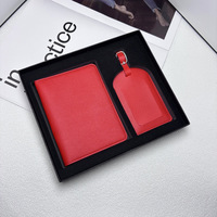 Sac de voyage pour passeport et billets d'avion, porte-documents de voyage, étiquette de bagage anti-perte, en PU, coffret cadeau tendance