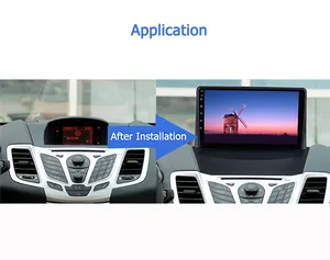 Autoradio Android di fabbrica OEM per Ford Fiesta 2009 2010 2011-2014 con schermo full touch da 9 pollici 1 + 16GB 2 + 32GB Wi-Fi GPS