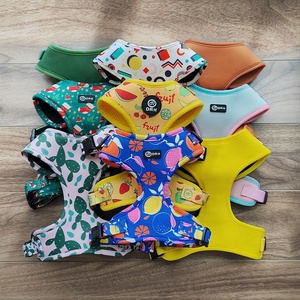 OKKPETS ransel cetakan hewan Neoprene, Harness anjing hewan peliharaan dapat disesuaikan modis ramah lingkungan lembut nyaman - Product Image 1