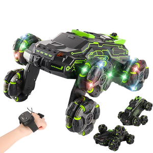 Voiture RC de cascade Dragon Toy transfrontalière à six roues avec bras oscillant, échelle 1:16, pour garçons, à détection de geste, transformable, 2 canaux, drift, fonction 'Suive-moi' - Product Image 1