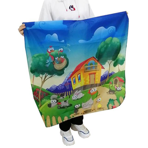 Pano de cabelo para salão de beleza, barbeiro, corte de cabelo para crianças, pano impermeável, antiaderente, roupas de desenho animado, capa xale - Product Image 2