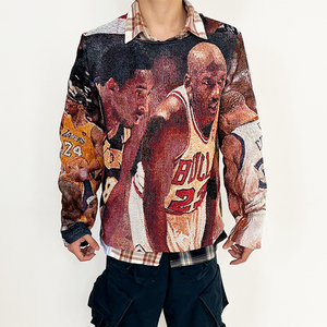 Tùy Chỉnh Người Đàn Ông Của Áo Len Jacquard Người Đàn Ông Áo Thun Hoodie Tấ<span class=keywords><strong>m</strong></span> Thả<span class=keywords><strong>m</strong></span> Chăn Hoodies - Product Image 5