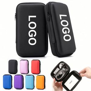 Promotional EVA Earphone Bag Digital Accessories Storage <b>Box</b> Shockproof Custom EVA Hard case Data Cable Storage <b>Box</b> with logo - Product Image 1