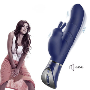 Grosir Pabrik Vibrator Klitoris 2 in 1 Silikon Tahan Air Pemijat Klitoris Mainan Seks Vibrator G-spot Orgasme Vibrator Kelinci - Product Image 1