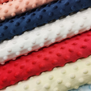 100% <span class=keywords><strong>Polyester</strong></span> Polka Dot minky vải dập nổi minky Dot dott vải cho bé Đồ chơi chăn vải sang trọng - Product Image 4
