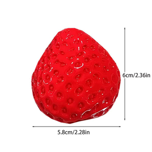Jouet souple en forme de fraise <span class=keywords><strong>Taiba</strong></span> - Jouet anti-stress à récupération lente, idéal pour le bureau et les cadeaux de fête, compressible, beauté Gi - Product Image 3