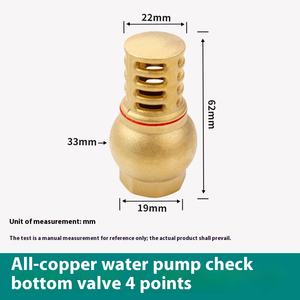 Bomba <span class=keywords><strong>de</strong></span> <span class=keywords><strong>agua</strong></span> <span class=keywords><strong>de</strong></span> latón autocebante Válvula <span class=keywords><strong>de</strong></span> retención Pagoda <span class=keywords><strong>de</strong></span> cobre <span class=keywords><strong>Filtro</strong></span> <span class=keywords><strong>de</strong></span> <span class=keywords><strong>entrada</strong></span> <span class=keywords><strong>de</strong></span> resorte antirreflujo para bombas <span class=keywords><strong>de</strong></span> <span class=keywords><strong>agua</strong></span> - Product Image 6