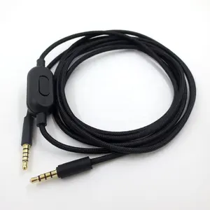 2m langes Ersatz kabel Audio kompatibel für Logitech G233 G433 Wired Gaming RGB-Headset mit Inline-Stumm schaltung und Lautstärke regler