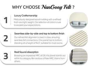 Panneau mural en bois de luxe Panneau Aku décoratif de qualité supérieure Panneau acoustique <span class=keywords><strong>blanc</strong></span> à lattes de bois 3 faces pour décoration de mur intérieur - Product Image 5