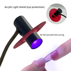 Schwarz 3W <span class=keywords><strong>Cordless</strong></span> Portable Professional Wireless Wiederauf ladbare Kunst UV <span class=keywords><strong>LED</strong></span> Acryl Flash Curing Gel Nagellack Trockner Lampe Licht - Product Image 2