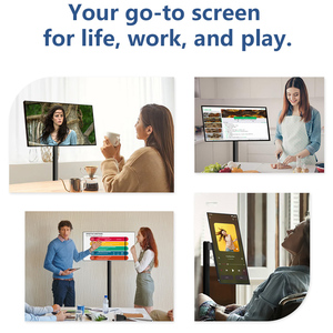 Indoor 21.5" LED Touch Monitor Wireless Smart LCD <b>TV</b> With Android OS Full HD 4GB RAM Rechargeable <b>Portable</b> Wheels Indoor 21.5 In - Product Image 2